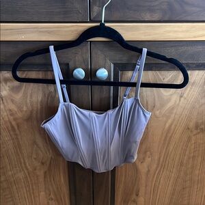 Gilly Hicks Purple Corset Tank Top